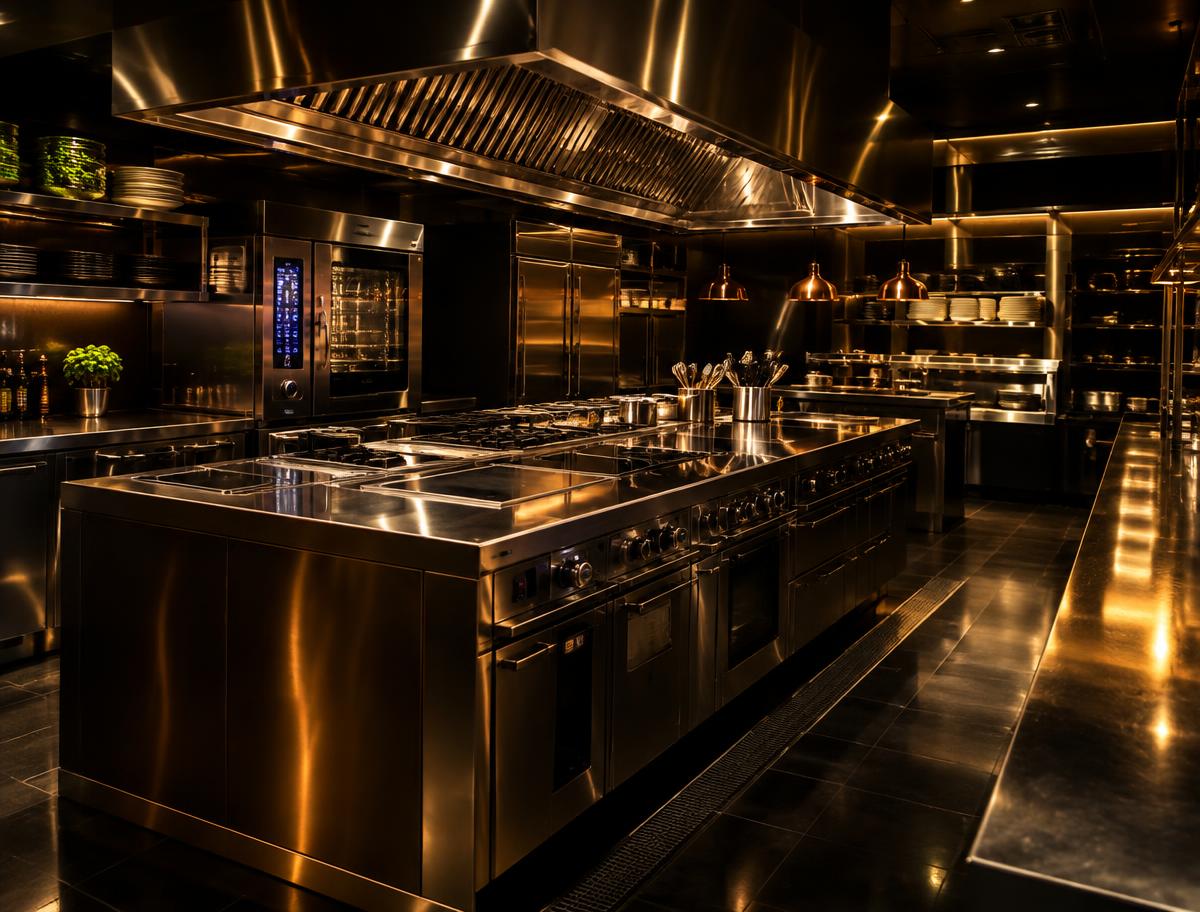 Cocina comercial impecable